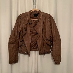 Blu Pepper Brown Leather Jacket